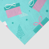 Papier Mousseline Noël présente des flocons de neige Bleu Noël (Détail)