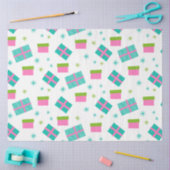 Papier Mousseline Noël présente des flocons de neige rose Noël (Artisanat)