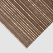Papier Mousseline Noël Rayures Or Marron (Détail)