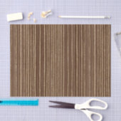 Papier Mousseline Noël Rayures Or Marron (Artisanat)