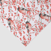 Papier Mousseline Noël Red Bird Festive Berry Motif (Détail)