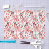 Papier Mousseline Noël Red Bird Festive Berry Motif (Artisanat)