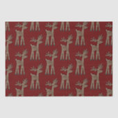 Papier Mousseline Noël Red Reindeer (Recto)