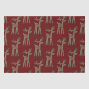 Papier Mousseline Noël Red Reindeer