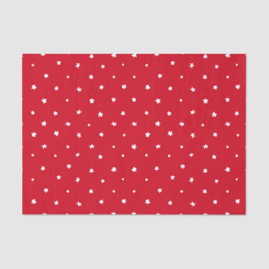 Papier Mousseline Noël Red White Stars vacances Whimsical (Recto)