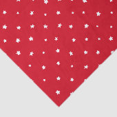Papier Mousseline Noël Red White Stars vacances Whimsical (Détail)