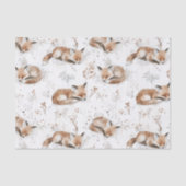 Papier Mousseline Noël Renards Coquets (Recto)