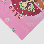 Papier Mousseline Noël rétro, Mele Kalikimaka Hula Dancer (Détail)