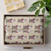 Papier Mousseline Noël Retro Père Noël (Cadeau)