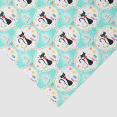 Papier Mousseline Noël rétro Siamese Chat Ogee (Détail)