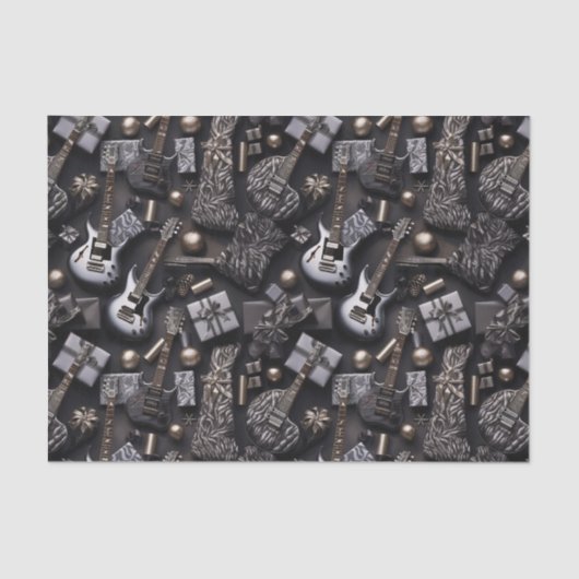 Papier Mousseline Noël Rockin (Recto)