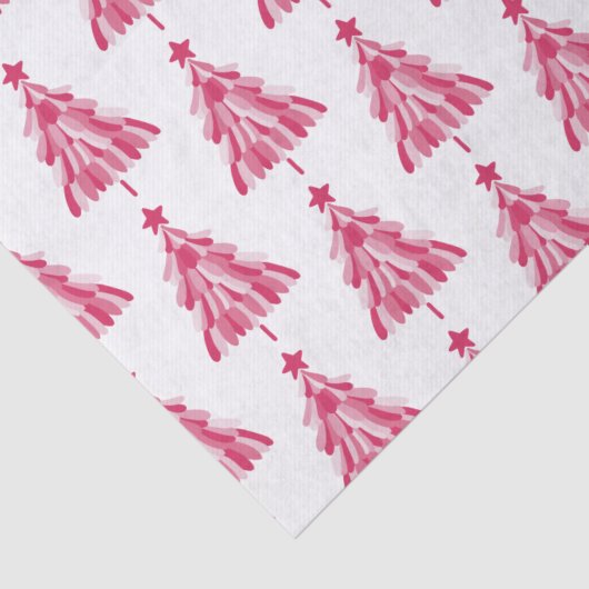 Papier Mousseline Noël rose (Détail)