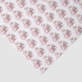 Papier Mousseline Noël rose (Détail)