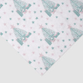 Papier Mousseline Noël rose et vert (Détail)