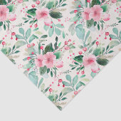 Papier Mousseline Noël rose Floral Vintage (Détail)