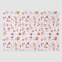 Noël rose rouge Père Noël Reindeer Wonderland