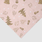 Papier Mousseline Noël rose rustique (Détail)