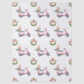 Papier Mousseline Noël rose Vespa Shopping (Recto)