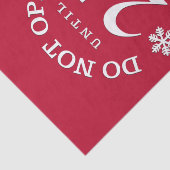 Papier Mousseline Noël Rouge Drôle Ne Pas Ouvrir Papier Tissu (Détail)