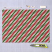 Papier Mousseline Noël rouge et vert  (Artisanat)