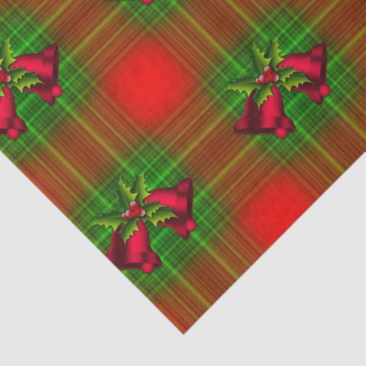 Papier Mousseline Noël rouge et vert (Détail)