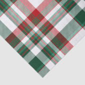 Papier Mousseline Noël Rouge Et Vert Plat (Détail)