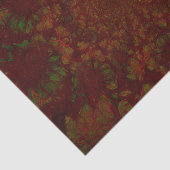 Papier Mousseline Noël Rouge Vert vacances Floral Élégant (Détail)