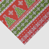 Papier Mousseline Noël Rouge Vert Vacances Moderne (Détail)