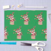 Papier Mousseline Noël Rudolph Red Nose Reindeer assis Cadeau (Artisanat)