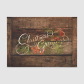 Papier Mousseline Noël rustique (Recto)