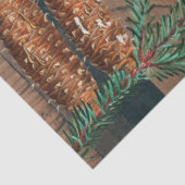 Papier Mousseline Noël Rustique Bois Joyeux Noël (Détail)