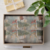 Papier Mousseline Noël rustique vintage (Cadeau)