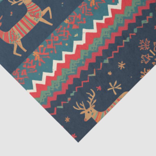 Papier Mousseline Noël Salutations motif Design (Détail)