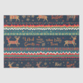 Papier Mousseline Noël Salutations motif Design (Recto)