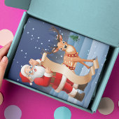 Papier Mousseline Noël Santa Claus Reindeer mignon hiver