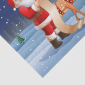 Papier Mousseline Noël Santa Claus Reindeer mignon hiver (Détail)