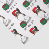 Papier Mousseline Noël Santa Hat Papillon (tri-couleur) Chien mignon (Détail)
