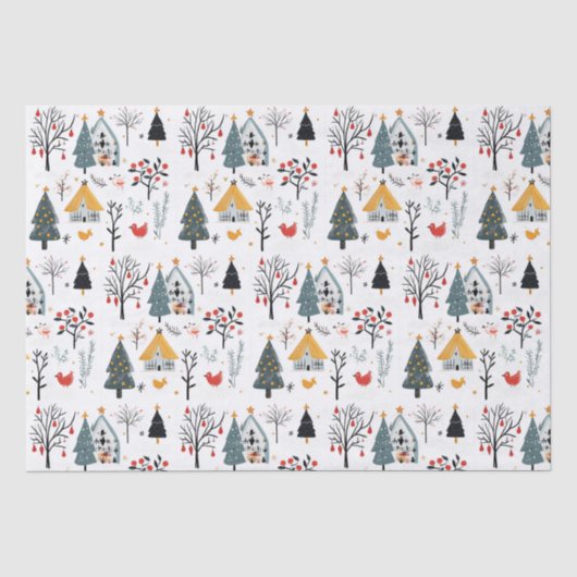 Papier Mousseline Noël scandinave (Recto)