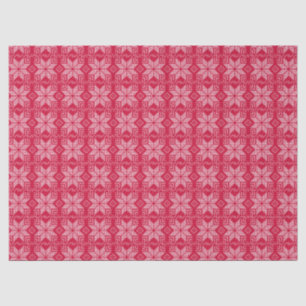 Papier Mousseline Noël, scandinave, rouge, blanc, flocons de neige,
