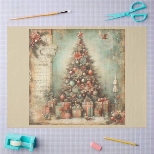 Papier Mousseline Noël - Série 5 (Artisanat)