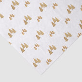 Papier Mousseline Noël simple Motif de pin d'or (Détail)