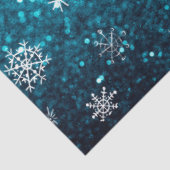 Papier Mousseline Noël Snowflakes hiver neige avec Parties scintilla (Détail)