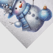 Papier Mousseline Noël Snowman Élégant Vacances d'hiver (Détail)