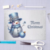Papier Mousseline Noël Snowman Élégant Vacances d'hiver (Artisanat)