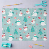 Papier Mousseline Noël Snowman Motifs Design 2 (Artisanat)