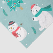 Papier Mousseline Noël Snowman Motifs Design 2 (Détail)