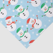 Papier Mousseline Noël Snowman Snowflake Motif (Détail)