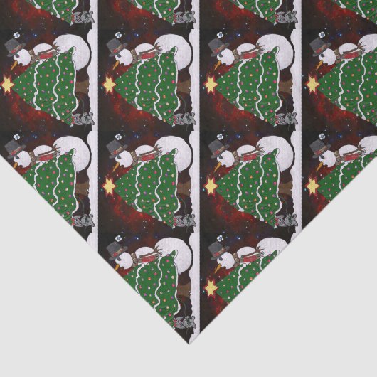 Papier Mousseline Noël Snowman Surprise Holidays (Détail)