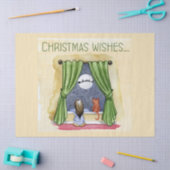 Papier Mousseline Noël Souhaite Mignonne Enfant & Kitty Chat Noël (Artisanat)