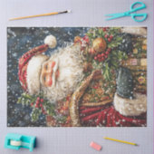 Papier Mousseline Noël souriant Père Noël (Artisanat)